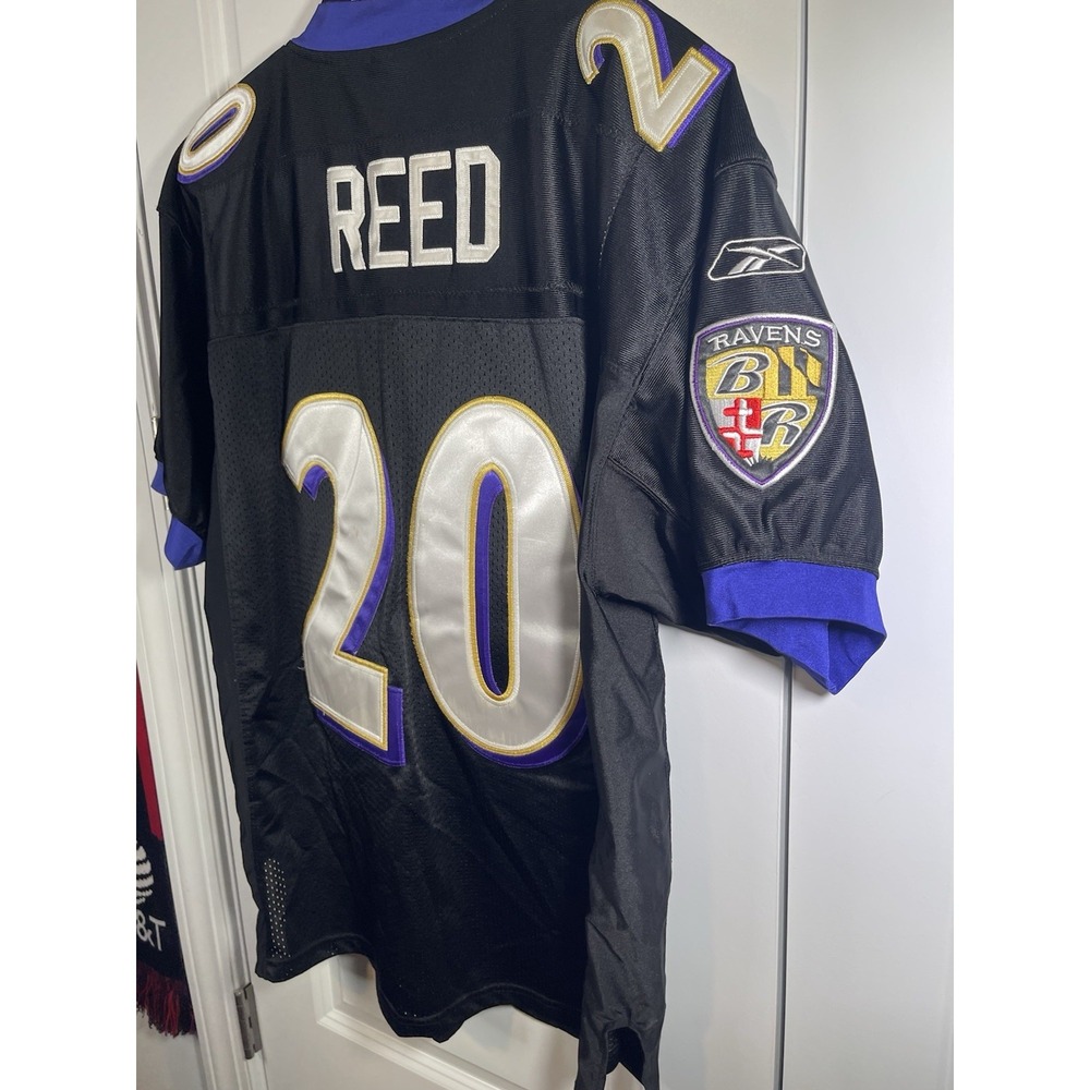2004-06 STITCH ED REED BALTIMORE RAVENS REEBOK ON-FIELD NFL EQPMNT JERSEY SZ 48 - Picture 15 of 16
